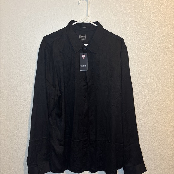 Guess Other - Guess Men's regular fit Shirt Long‎ Sleeves Paisley Print Allover Size XL